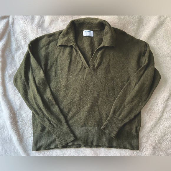 2/$20 ✨Old Navy Polo Sweater Olive Green Size S - Picture 6 of 6